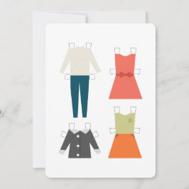Invitación Moda de la muñeca de papel