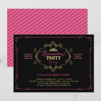 Invitación Moda de la Vintage florece fiesta de cumpleaños Qu