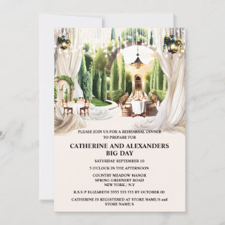 Invitación Moda de luces de cuerda topiaria en viñas