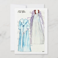 Moda de muñeca de papel de lino oscuro nocturno pa