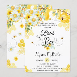 Invitación Moda de novia a ducha de novia floral amarilla 