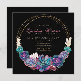 Invitación Moda de país Agua Suculenta Ducha Bridal