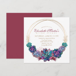 Invitación Moda de país Agua Suculenta Ducha Bridal