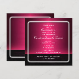 Invitación Moda de presupuesto Girly Púrpura Moderna Glam Qui