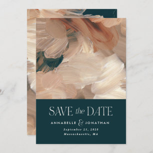 Invitación Moda de terracota verde azulada moderna pintada en