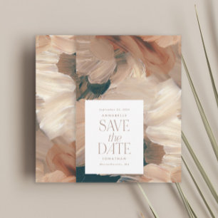 Invitación Moda de terracota verde azulada moderna pintada en