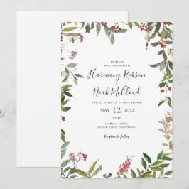 Invitación Moda de vacaciones Botánica | Boda Casual Blanco