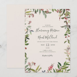 Invitación Moda de vacaciones Botánica | Boda Casual de Champ
