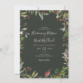 Invitación Moda de vacaciones Botánica | Boda Casual Verde os