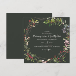 Invitación Moda de vacaciones Botánica Boda de la Plaza Ver