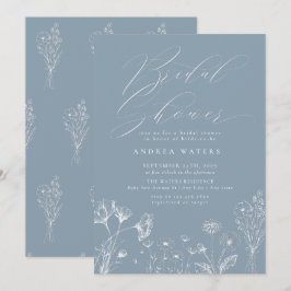 Invitación Moda del Boho de Flores Silvestres Ducha nupcial