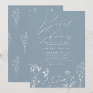 Invitación Moda del Boho de Flores Silvestres Ducha nupcial