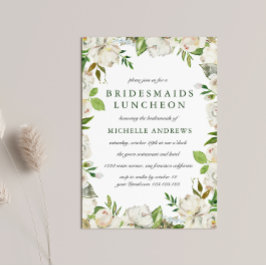 Invitación Moda del Jardín Antiguo Bridesmaids Boda del Lunch