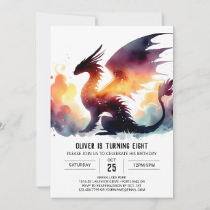 Invitación Moda Dragon Cumpleaños Imprimible