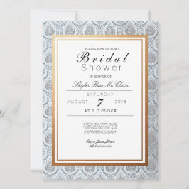 Invitación Moda Ducha de Novias Art Deco Francés