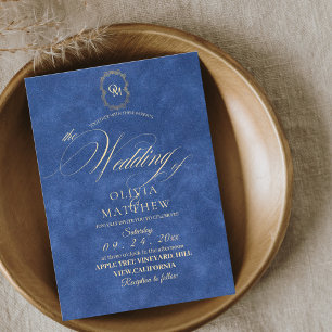 Invitación Moda Dusty Blue Minimalista Boda