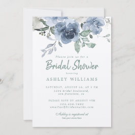 Invitación Moda Dusty Green Blue Rosa Bridal Shower