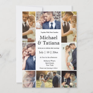 Invitación moda elegante 8 foto boda minimalista