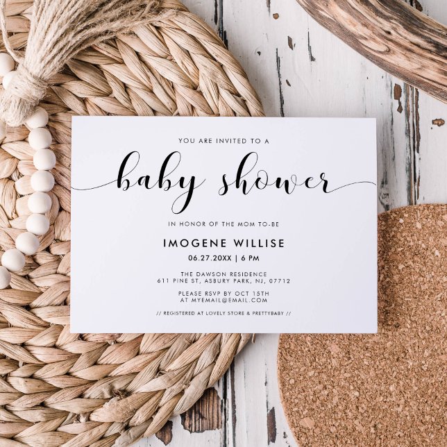 Invitación Moda elegante Bebé ducha (Subido por el creador)