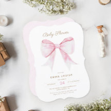Moda Elegante Coquette Rosa Bow Chica Baby Shower