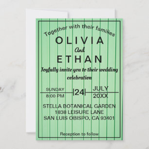 Invitación moda elegante de esmeralda de boda verde Invitació
