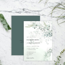 Invitación Moda elegante Eucalyptus Boda de código QR botánic