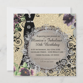 Invitación Moda Elegante Fabuloso cumpleaños número 50