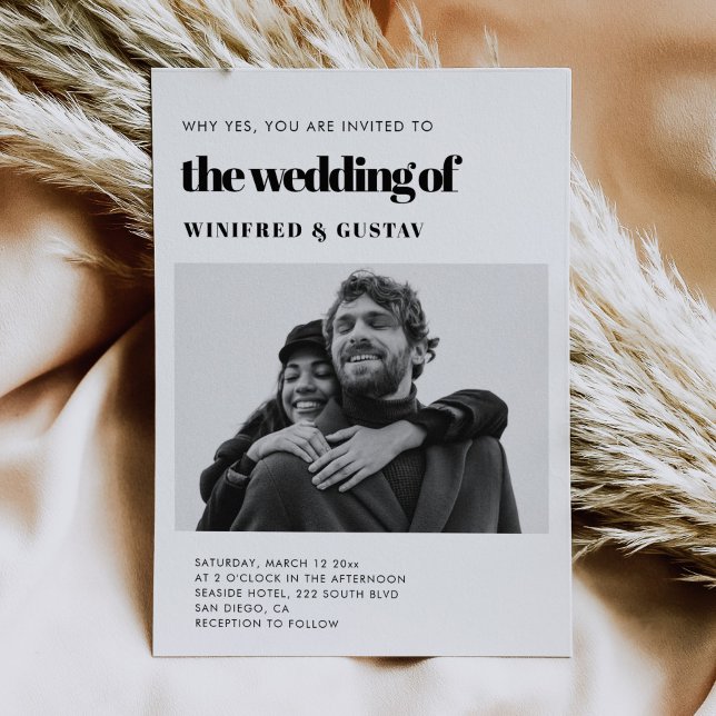 Invitación Moda elegante foto de boda (Subido por el creador)