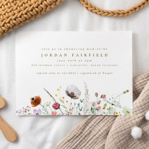 Invitación Moda Elegante Jardín de Flores Silvestres Beber Du