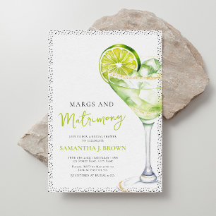 Invitación Moda Elegante Margs y Matrimonia Ducha Bridal