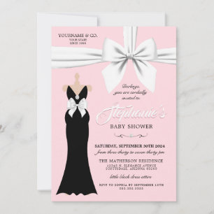 Invitación Moda elegante rosa Tiffany Baby Shower