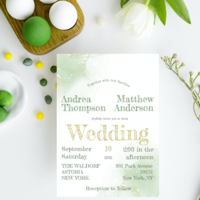 Invitación Moda Elegante vegetación minimalista con Relieve m (Subido por el creador)