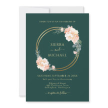 Moda Emerald Green Gold Rings Rubor Floral Boda