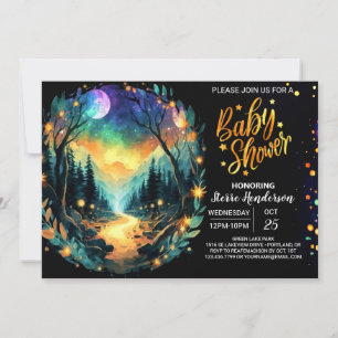 Invitación Moda en la aventura de Woods aguarda a Baby Shower