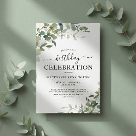 Invitación Moda Eucalyptus Celebración de la fiesta de cumple