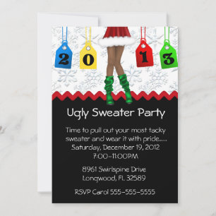 Invitación Moda feriado/Navidades Fiesta suéter feo