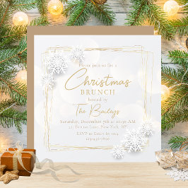 Invitación Moda Festividad Festividad Copos de nieve Navidade