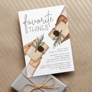 Invitación Moda Festividad Neutral Fiesta de Cosas Favoritas
