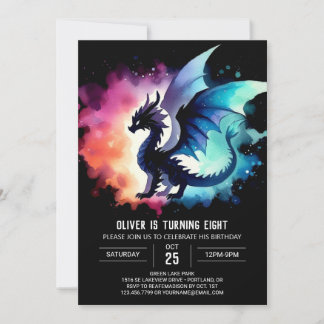 Invitación Moda Fiery Dragon Personalizado de cumpleaños