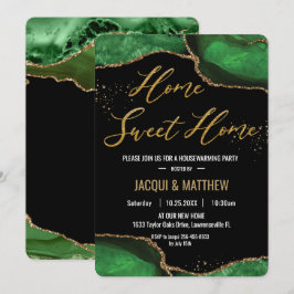 Invitación Moda Fiesta de calentamiento de la casa mármol de 