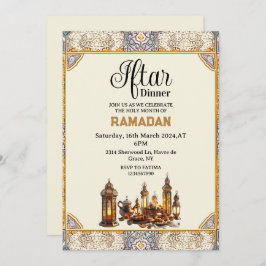 Invitación Moda fiesta de cena Iftar Ramadan kareem 2025