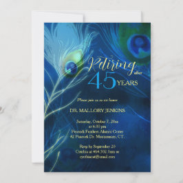 Invitación Moda Fiesta de Jubilación de Pies de Pavo Real