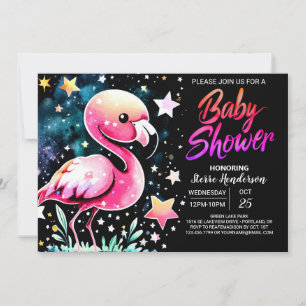 Invitación Moda Flamingo Baby Shower