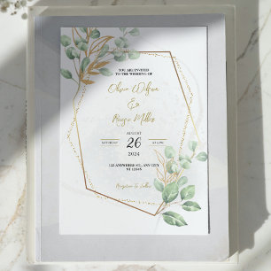 Invitación Moda floral de lujo de lujo de oro Boda elegante