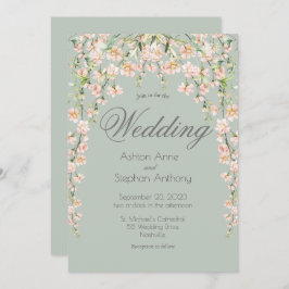 Invitación Moda floral floral rosa Rubor Flores silvestres  e