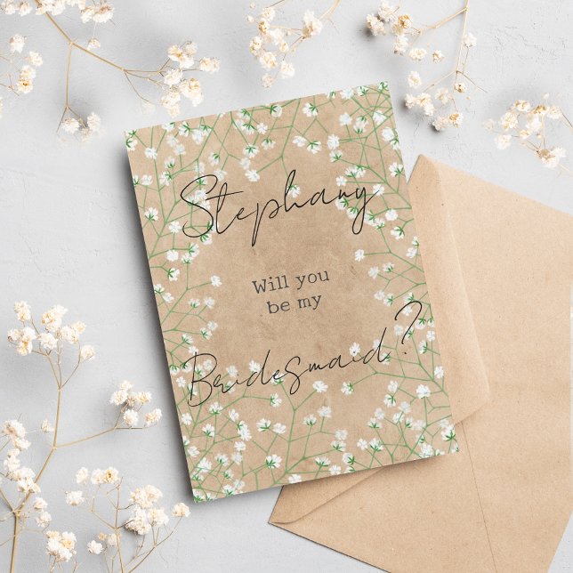 Invitación Moda Floral Moderna De Boho Serás Mi Novia (Subido por el creador)