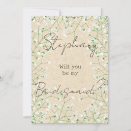 Invitación Moda Floral Moderna De Boho Serás Mi Novia