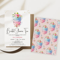 Moda Floral tazas de té Fiesta de té ducha de novi