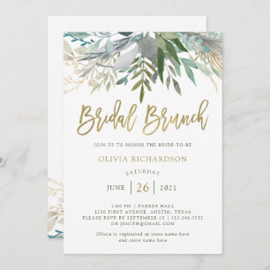 Invitación Moda Foliage  Brunch nupcial