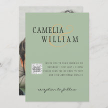 Moda Foto Boda Invitar Código QR Guardar Fecha Ver